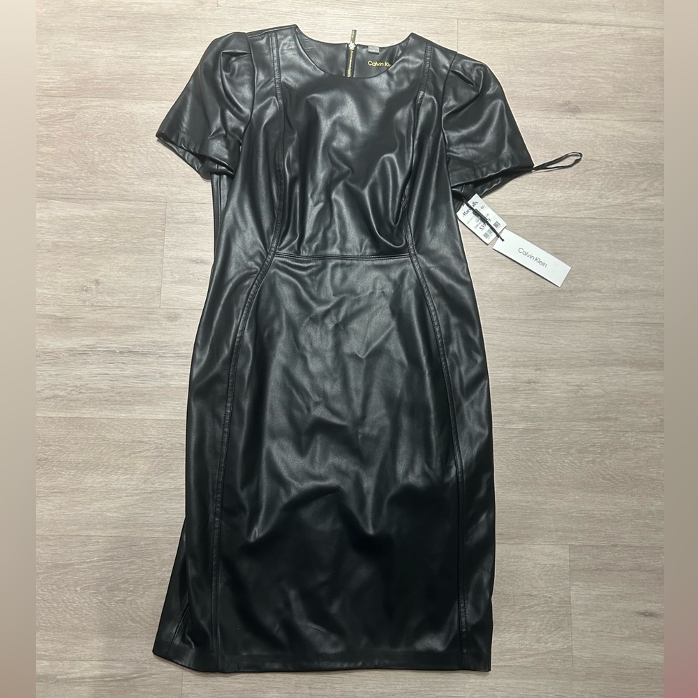 Calvin Klein leather dress size 10
